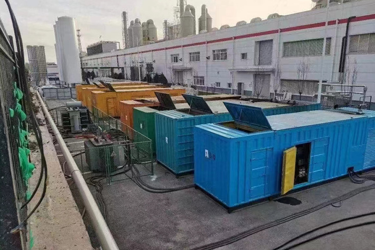 西城发电机租赁施工现场